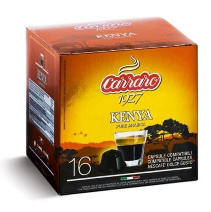 Carraro Капсули Single Origin Kenya 16x7г. (съвместими с Долче Густо)